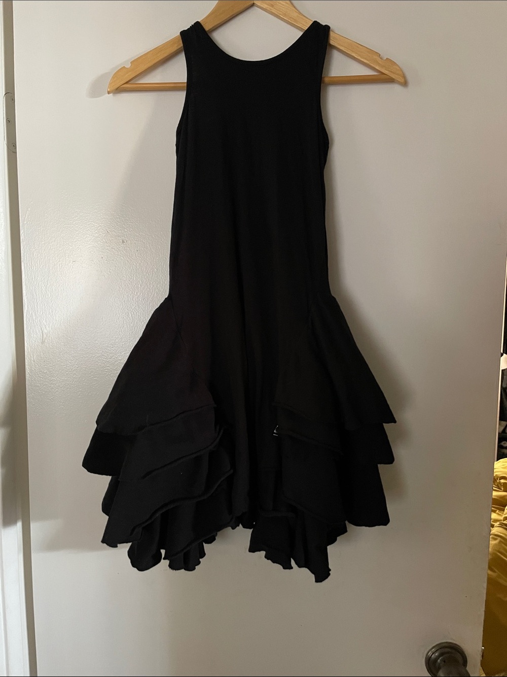 Nununu Girls Black Ruffle Dress Size 8-9